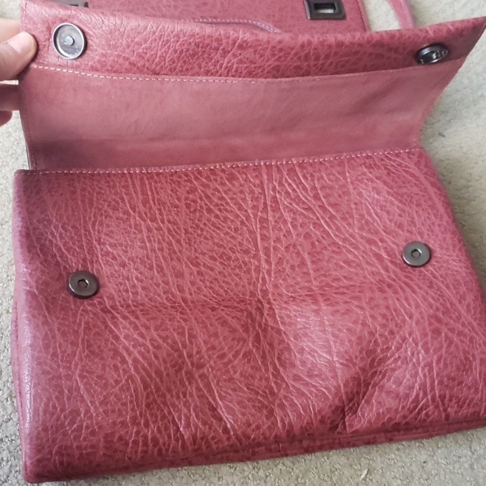 ALBERTA DI CANIO Made In Italy Textured Leather Handbag and Crossbody Purse. - Picture 8 of 8